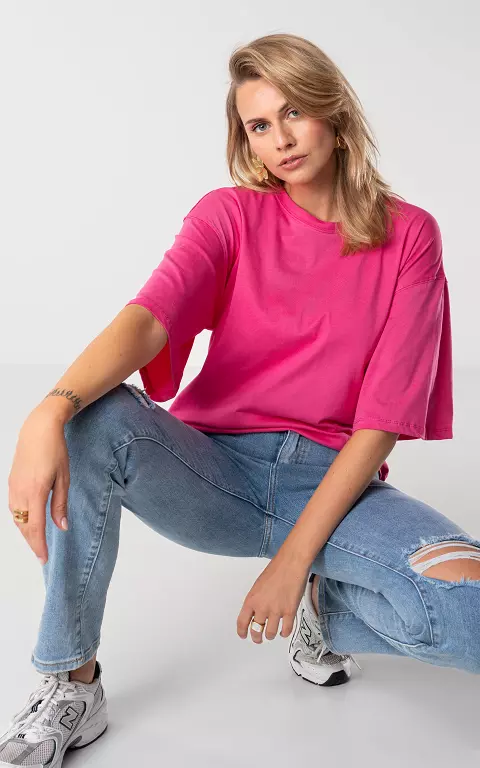 Basic cotton t-shirt pink