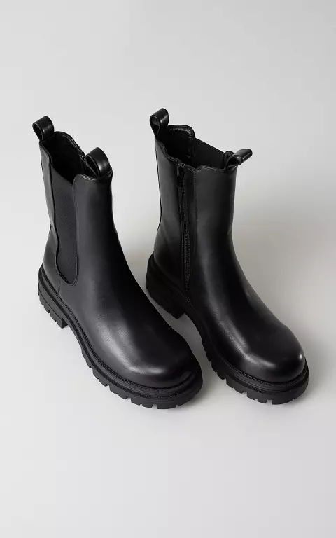 Half high boots with zip black