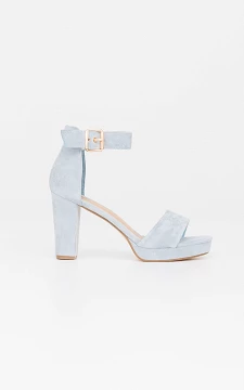 Open heels with straps | light blue | Guts & Gusto