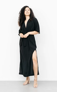 Maxi dress with split | Black | Guts & Gusto