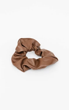 Leather-look scrunchie | Brown | Guts & Gusto