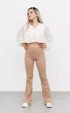High-waist, flared trousers | Light Brown | Guts & Gusto