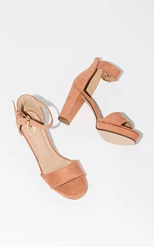 Open heels with straps | peach | Guts & Gusto