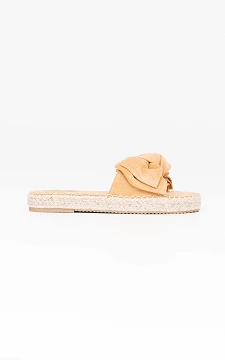 Slip-on sandals with woven soles | camel | Guts & Gusto