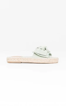 Slip-on sandals with woven soles | mint | Guts & Gusto