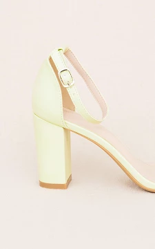 Heels with ankle straps | light green | Guts & Gusto