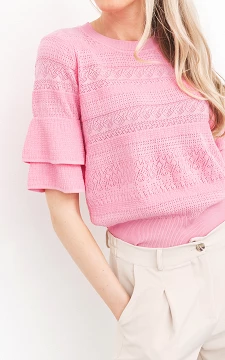 Top with embroidered details | pink | Guts & Gusto