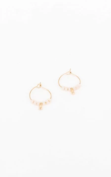 Niedliche Ohrringe mit kleinen Perlen | gold hellrosa | Guts & Gusto