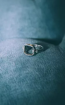 Verstelbare ring van stainless steel | zilver | Guts & Gusto