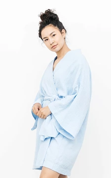Cotton kimono | light blue | Guts & Gusto