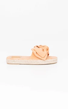 Slip-on sandals with woven soles | peach | Guts & Gusto