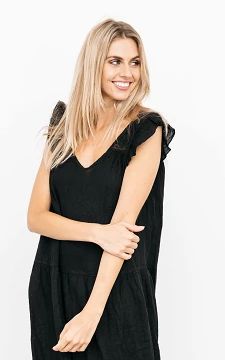 Dress with lace details | black | Guts & Gusto