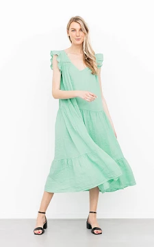 Dress with lace details | light green | Guts & Gusto