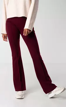 High-waist, flared trousers | Dark Red | Guts & Gusto