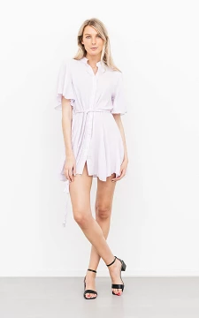 Dress with buttons and a waist-tie | lilac | Guts & Gusto