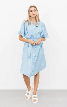 Linen dress with pockets | light blue | Guts & Gusto