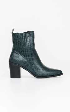 Ankle boots with pointed noses | Dark Green | Guts & Gusto