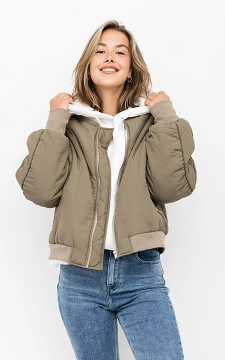 Oversized puffer jacket | groen | Guts & Gusto