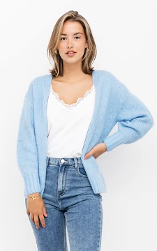 Knitted cardigan | light blue | Guts & Gusto