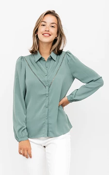 Button-up blouse | green | Guts & Gusto