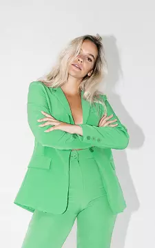Blazer with side pockets and shoulder pads | Green | Guts & Gusto
