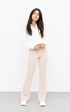 High-waist, flared trousers | light pink | Guts & Gusto