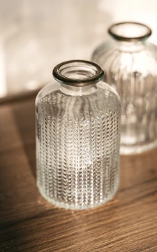 Glass vase with pattern | transparent gold | Guts & Gusto