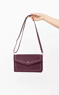 Suede bag with gold-coated details | purple gold | Guts & Gusto