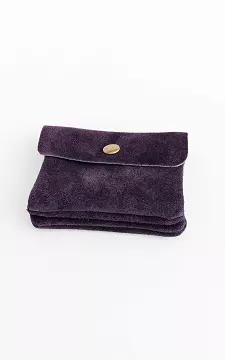 Suede wallet with zip | Purple | Guts & Gusto