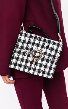 Checkered bag with glittery details | black white | Guts & Gusto