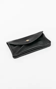 Leather wallet with two pockets | Black | Guts & Gusto