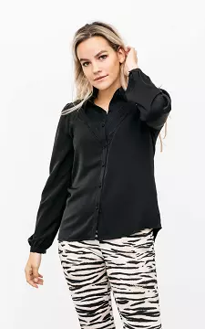 Button-up blouse | black | Guts & Gusto