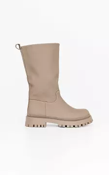 Imitation-leather boots | taupe | Guts & Gusto