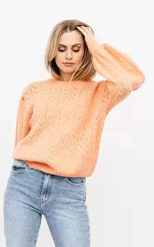 Balloon sleeved sweater | Peach | Guts & Gusto
