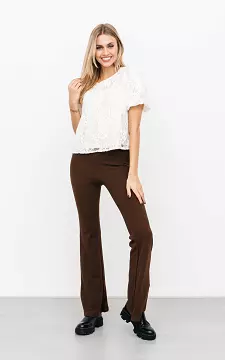 High waist flared pants | dark brown | Guts & Gusto