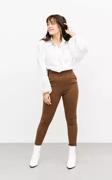 Trousers with hidden zip | Brown | Guts & Gusto