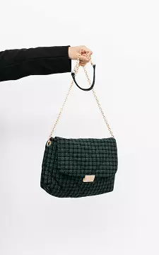 Bag with gold-coated details | Dark Green Black | Guts & Gusto