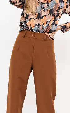 Flared pants with belt loops | cognac | Guts & Gusto