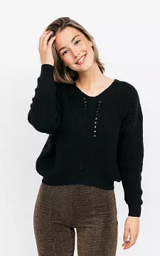 Chunky knit oversized sweater | Black | Guts & Gusto