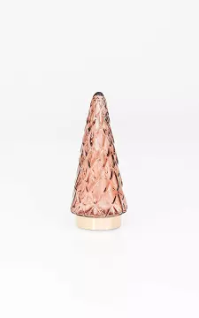 Glazen kerstboom led lamp met timer | Roze | Guts & Gusto