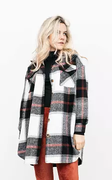 Checkered coat | Black White | Guts & Gusto