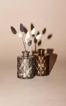 Patterned glass vase | grey | Guts & Gusto