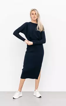 Stretchy set of sweater and skirt | Dark Blue | Guts & Gusto