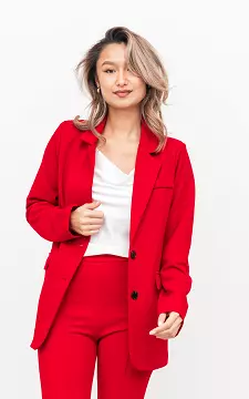 Blazer with shoulder pads | Red | Guts & Gusto