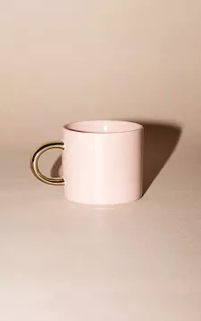 Ceramic mug with gold-coated ear | Mauve Pink Gold | Guts & Gusto
