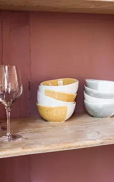 Porcelain bowl | White Yellow Ocher | Guts & Gusto