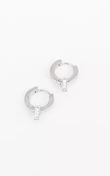 Earrings with triangle-shaped pendant | Silver | Guts & Gusto