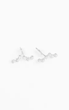 Stainless steel stud earrings with beads | silver | Guts & Gusto
