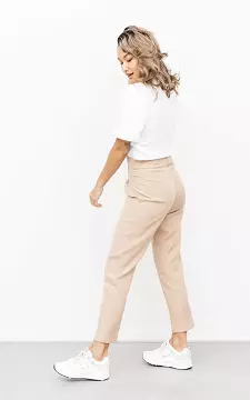 Trousers with hidden zip | beige | Guts & Gusto