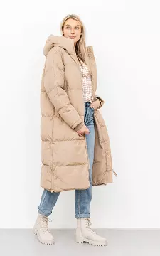 Coat with hoodie and side pockets | Light Brown | Guts & Gusto